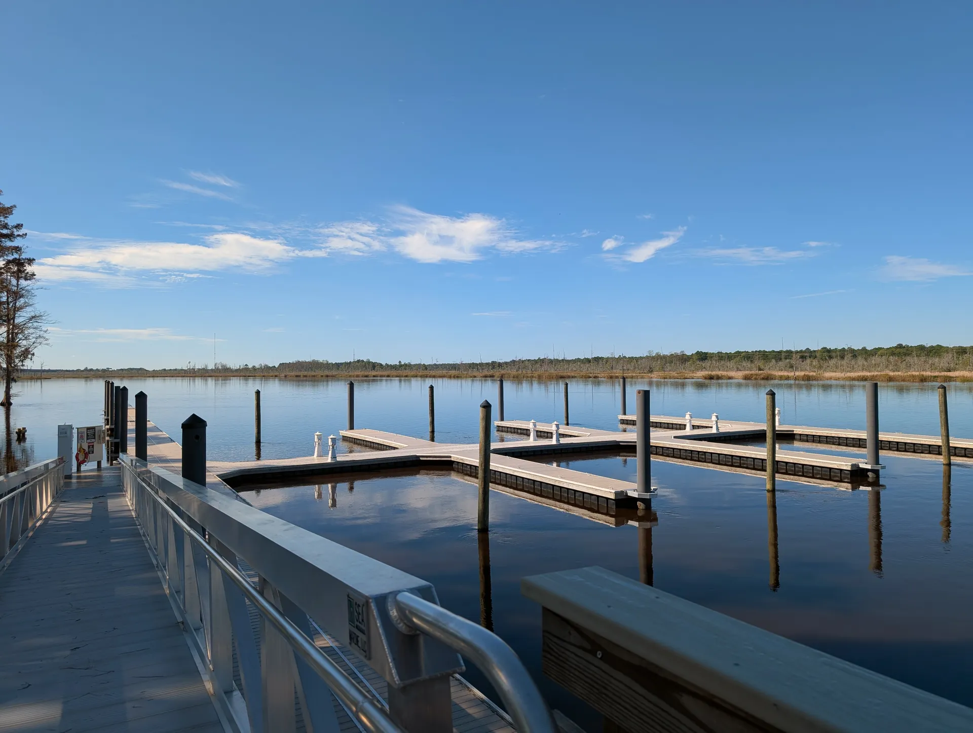 Sunset Reach marina on the Northeast Cape Fear River