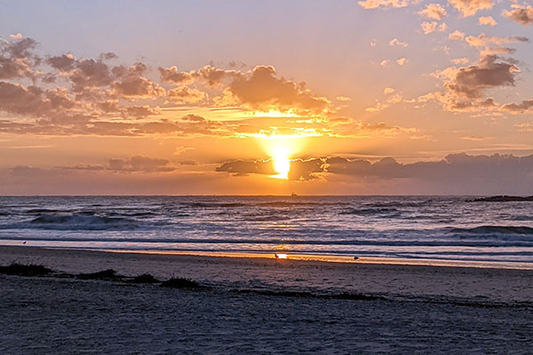 Sunrise over the ocean at Wrightsville Beach